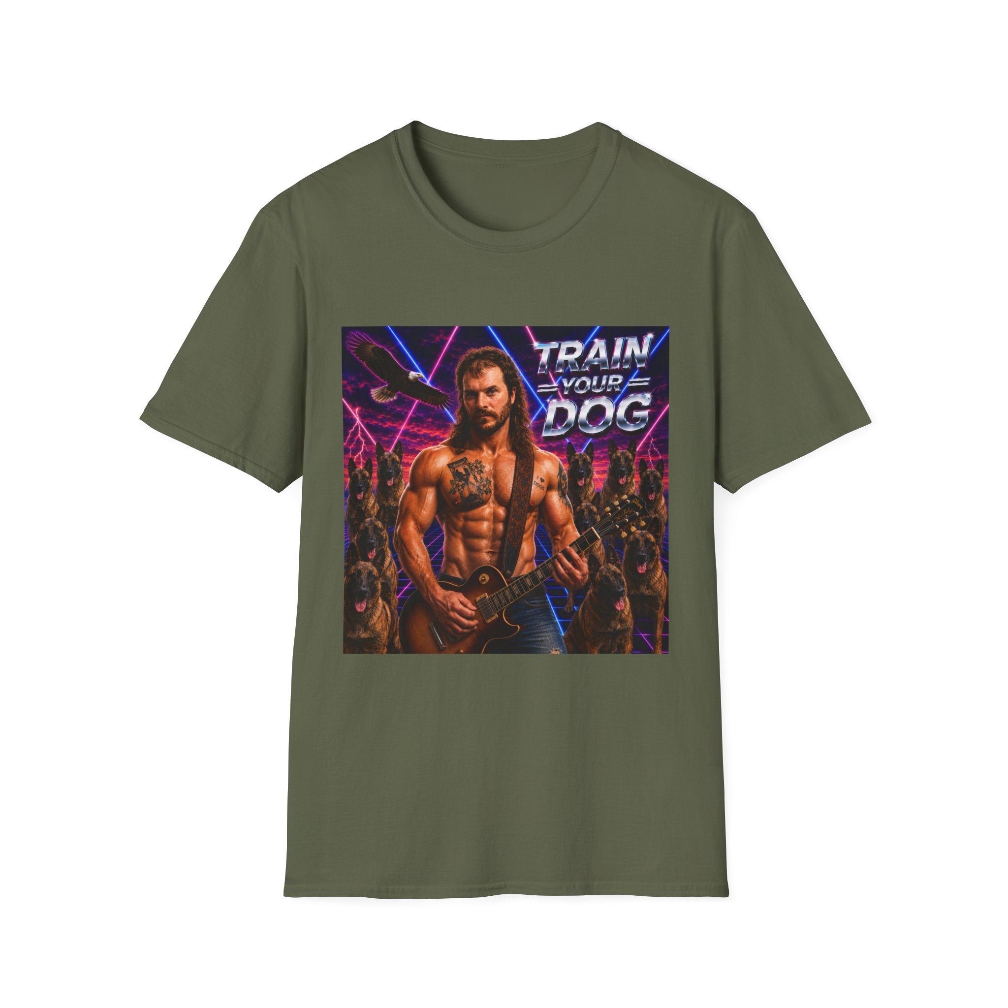 Mullet Portrait T-Shirt — Retro Tattoo Guy Graphic Tee