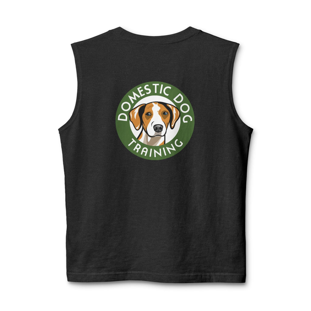 Dog Trainer Muscle Tank — "Train Hard Play Hard" Sleeveless Tee