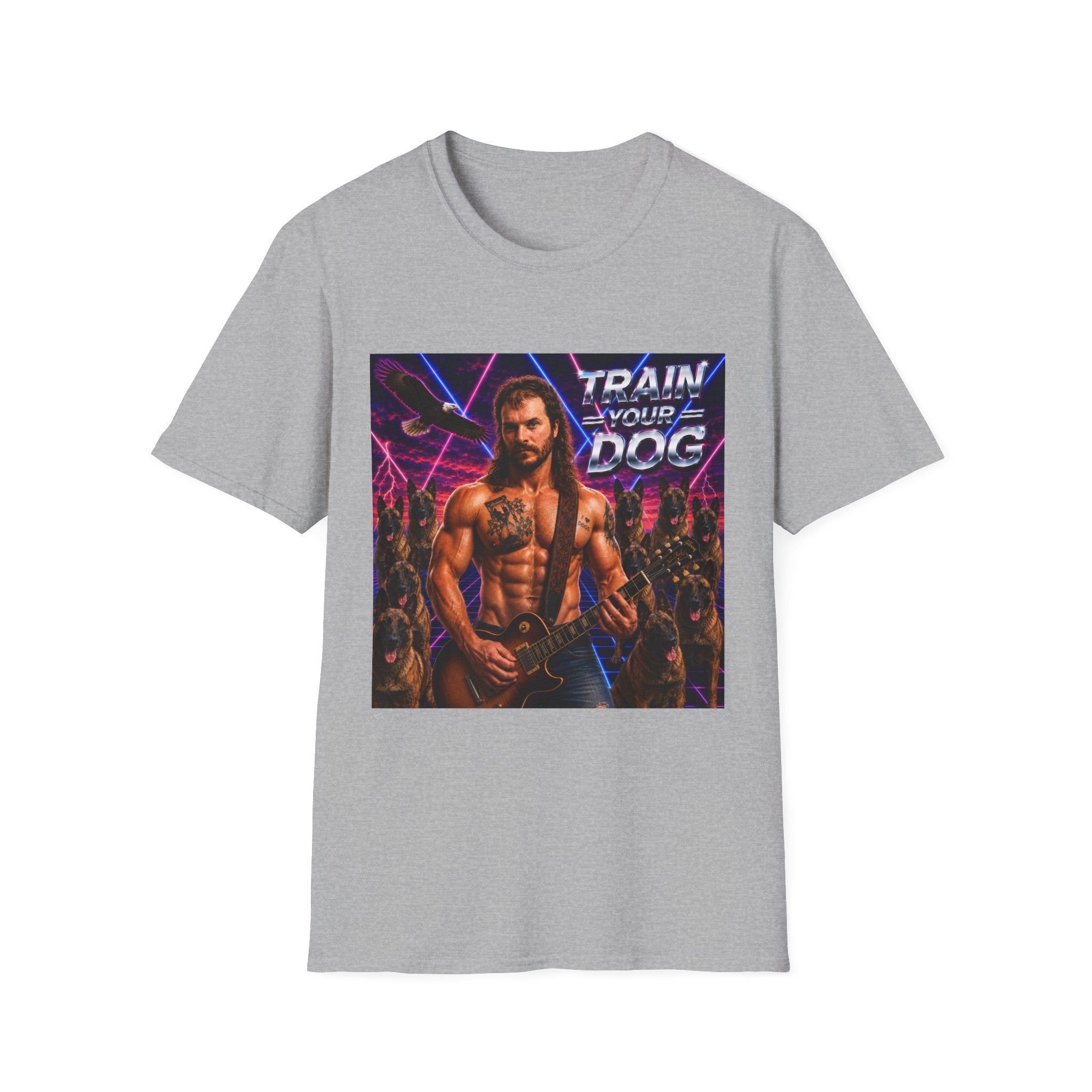 Mullet Portrait T-Shirt — Retro Tattoo Guy Graphic Tee