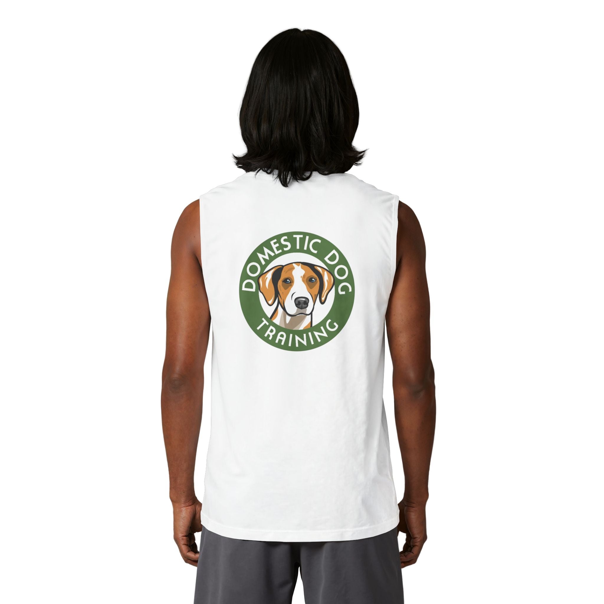Dog Trainer Muscle Tank — "Train Hard Play Hard" Sleeveless Tee