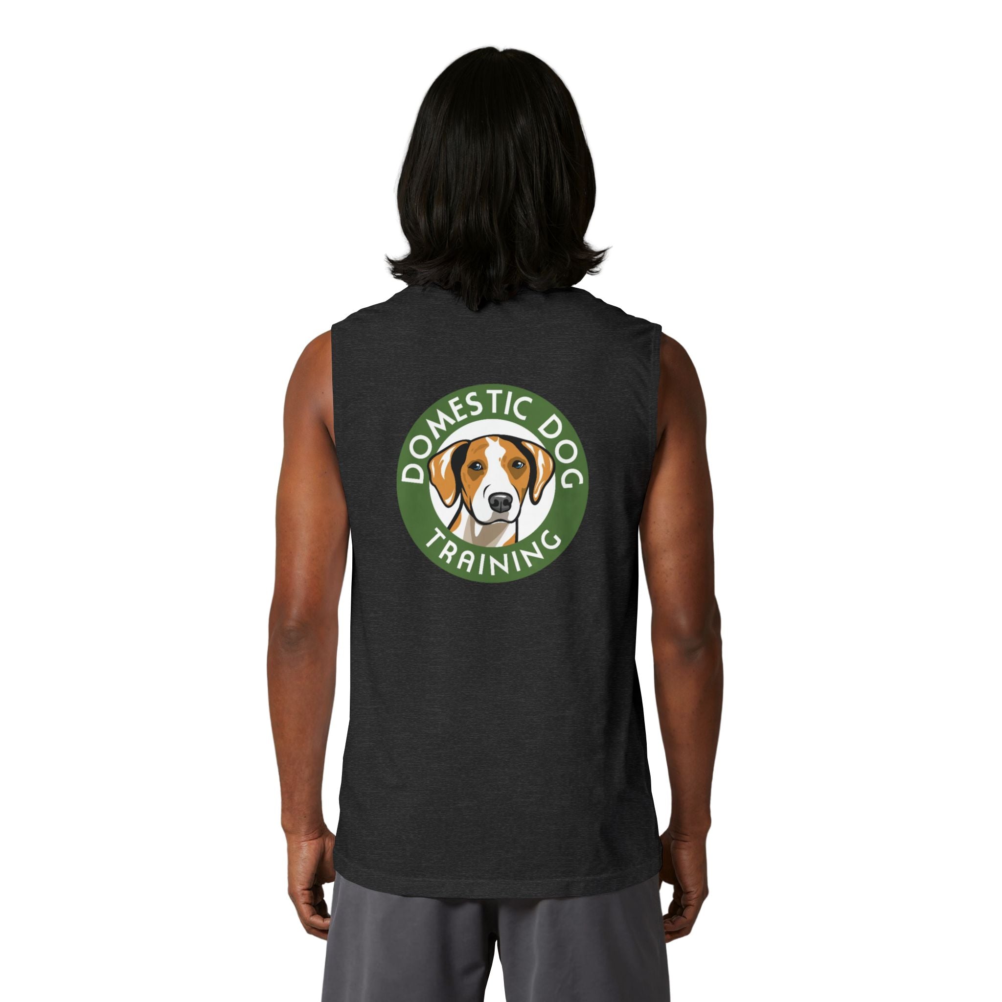 Dog Trainer Muscle Tank — "Train Hard Play Hard" Sleeveless Tee