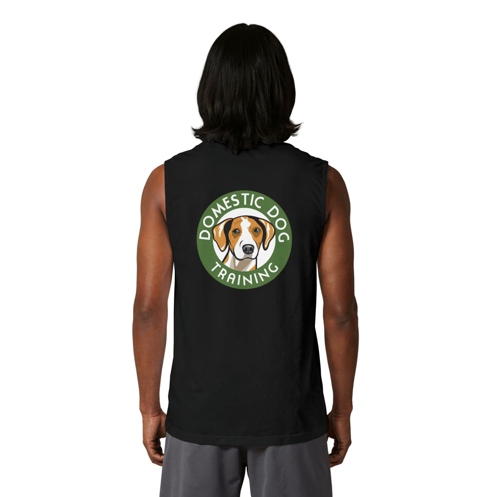 Dog Trainer Muscle Tank — "Train Hard Play Hard" Sleeveless Tee
